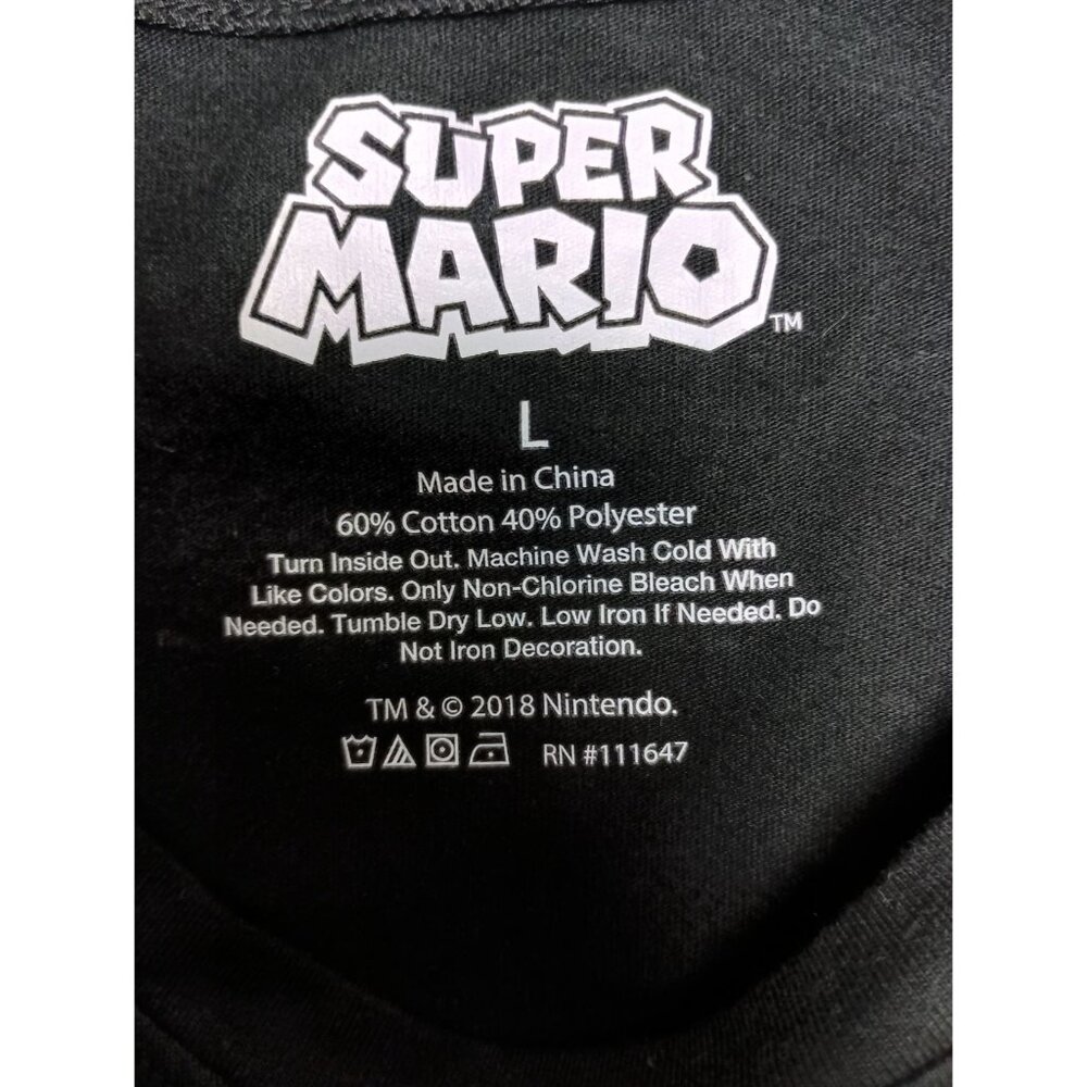 Boys Super Mario Bros Mario And Luigi High Five Graphic Short Sleeve Shirt Sz. L - Picture 6 of 6